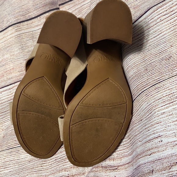 NWOT leather chunky heel sandals - Picture 3 of 7